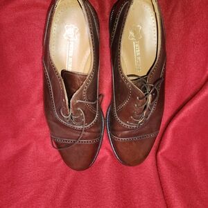 Peter Huber Brown Men's Leather Oxford Shoes